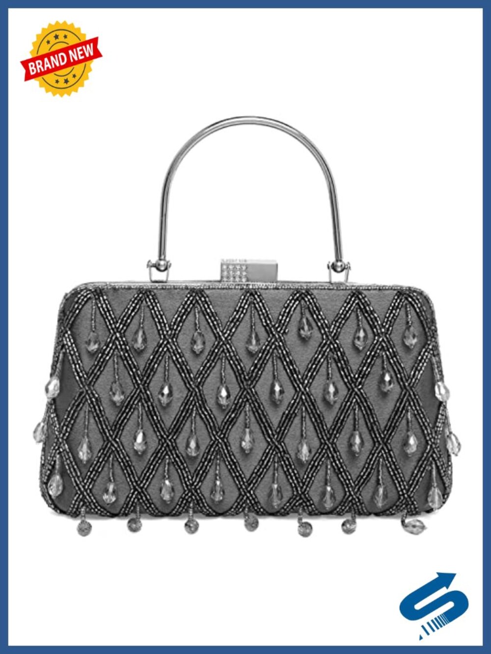 Fabric Evening Clutch Handbag Handmade Sling Bag for Wedding Party